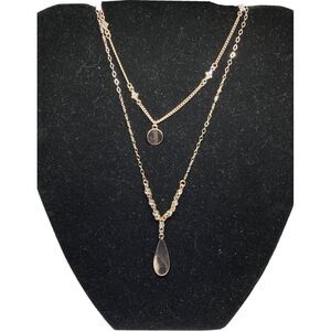 Charter Club Gold-Tone Crystal & Disc Layered Pendant Necklace MSRP $44 CP821
